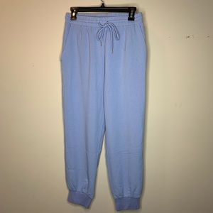 Blue jogger style pants